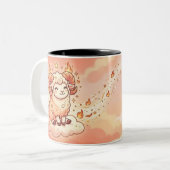 Personalized Aries Zodiac Mug Zweifarbige Tasse (Vorderseite Links)
