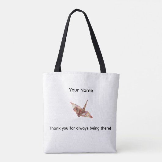 Personalized Arigatou Tote Bag | Custom Name & Mes Tasche (Rückseite)