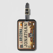 Personalized Arizona Route 66 Design Gepäckanhänger (Vorderseite Vertikal)