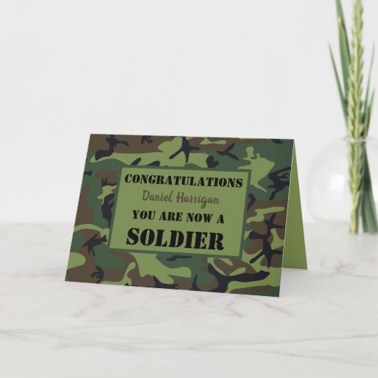 Personalized Army Passing Out Karte (Vorderseite)