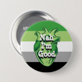 Personalized Aromantic AntiValentines Heart Button (Vorne & Hinten)