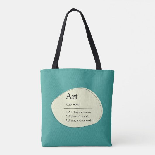 Personalized Art Definition Tote Bag Tasche (Rückseite)
