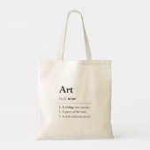 Personalized Art Definition Tote Bag Tragetasche (Rückseite)