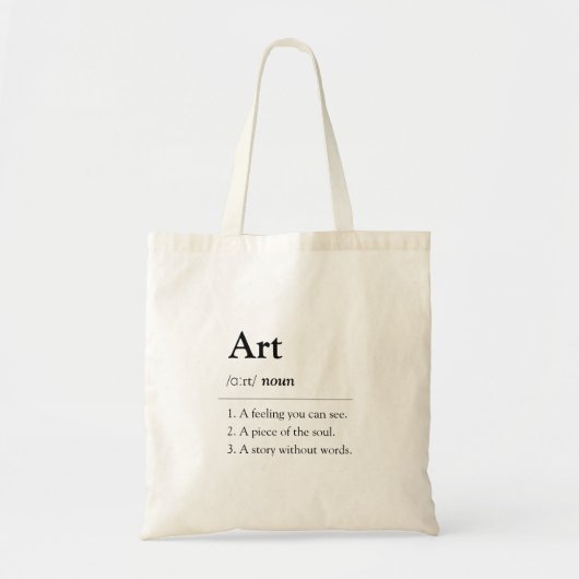 Personalized Art Definition Tote Bag Tragetasche (Vorne)