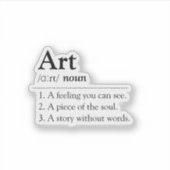 Personalized Art Dictionary Definition Sticker (Vorderseite)