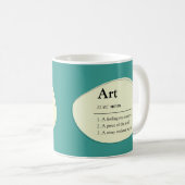 Personalized Art Dictionary Style Coffee Mug Kaffeetasse (VorderseiteRechts)