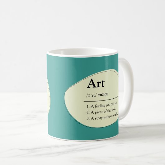 Personalized Art Dictionary Style Coffee Mug Kaffeetasse (VorderseiteRechts)
