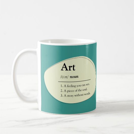 Personalized Art Dictionary Style Coffee Mug Kaffeetasse (Links)
