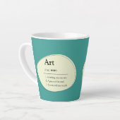 Personalized Art Dictionary Style Coffee Mug Milchtasse (Linke Ecke)