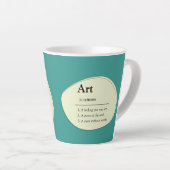 Personalized Art Dictionary Style Coffee Mug Milchtasse (Rechte Ecke)