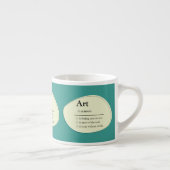 Personalized Art Dictionary Style Espresso Mug Espressotasse (Rechts)