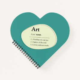 Personalized Art Dictionary Style Heart Sketchbook Notizblock
