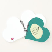 Personalized Art Dictionary Style Heart Sketchbook Notizblock (Innenseite)