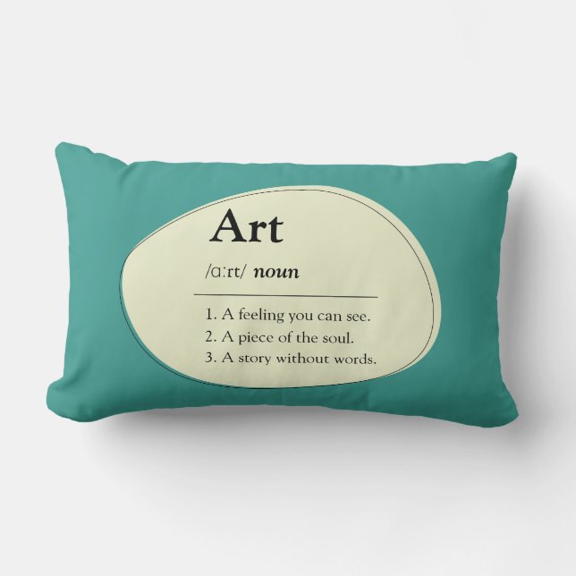 Personalized Art Dictionary Style Lumbar Pillow Lendenkissen (Vorderseite)