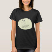 Personalized Art Dictionary Style T-Shirt (Vorderseite)
