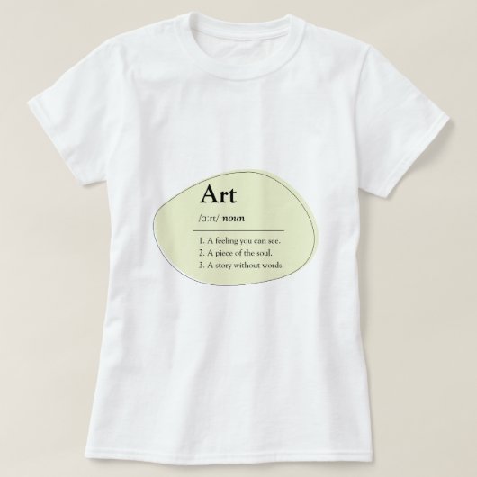 Personalized Art Dictionary Style T-Shirt (Design vorne)