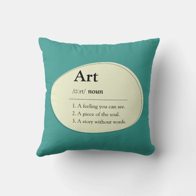 Personalized Art Dictionary Style Throw Pillow Kissen (Rückseite)