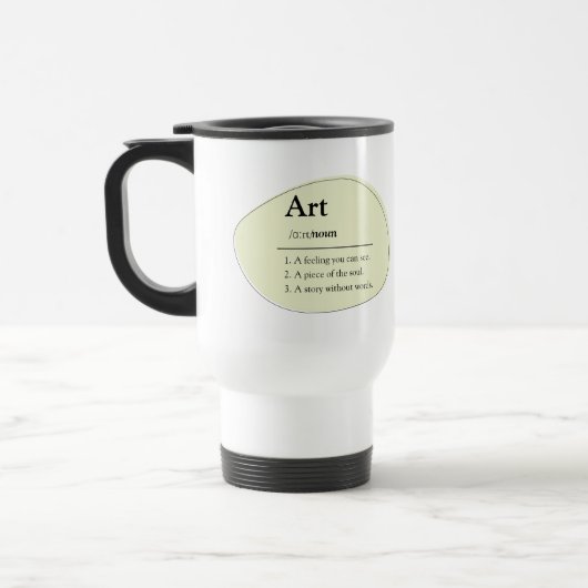 Personalized Art Dictionary Style Travel Mug Reisebecher (Links)