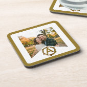 Personalized Artisan Monogram A | Wood Frame Getränkeuntersetzer (Linke Seite)