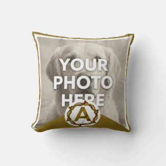 Personalized Artisan Monogram A | Wood Frame Kissen