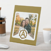 Personalized Artisan Monogram A | Wood Frame Sockelschild (In SItu)
