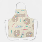 Personalized Artist Apron Smock with Art Supplies Schürze (Vorderseite)
