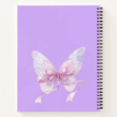 Personalized  Artist Sketchbook with bow Notebook Notizblock (Rückseite)