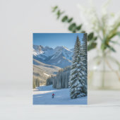 Personalized Aspen Ski Resort Mountain View Postkarte (Stehend Vorderseite)
