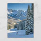 Personalized Aspen Ski Resort Mountain View Postkarte (Vorderseite)