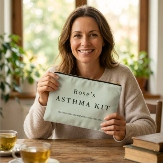 Personalized Asthma Essentials Large Pouch Zubehörtasche