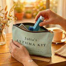Personalized Asthma Kit Pouch – Medical Bag
