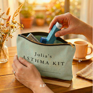 Personalized Asthma Kit Pouch – Medical Bag Zubehörtasche