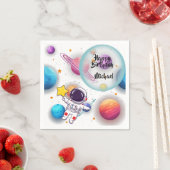Personalized Astronaut & Planets Party Napkins Serviette (Beispiel)