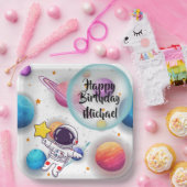 Personalized Astronaut & Planets Party Plates Pappteller (Party)