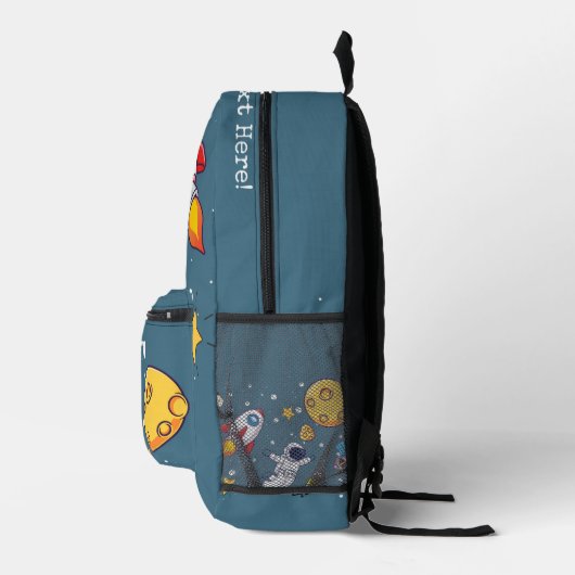 Personalized Astronaut Space School Supplies Bedruckter Rucksack (Rechts)