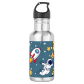 Personalized Astronaut Space School Supplies Edelstahlflasche (Vorderseite)