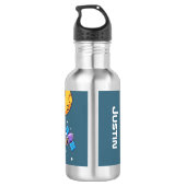 Personalized Astronaut Space School Supplies Edelstahlflasche (Rückseite)