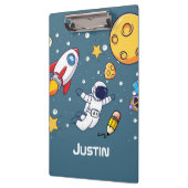 Personalized Astronaut Space School Supplies Klemmbrett (Links)