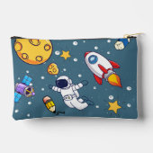 Personalized Astronaut Space School Supplies Zubehörtasche (Rückseite)