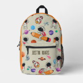 Personalized Astronauts and Planets Back to School Bedruckter Rucksack (Vorderseite)