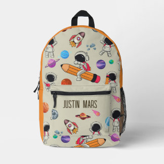 Personalized Astronauts and Planets Back to School Bedruckter Rucksack