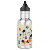 Personalized Astronauts and Planets Back to School Edelstahlflasche (Rechts)