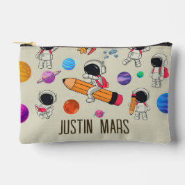 Personalized Astronauts and Planets Back to School Zubehörtasche