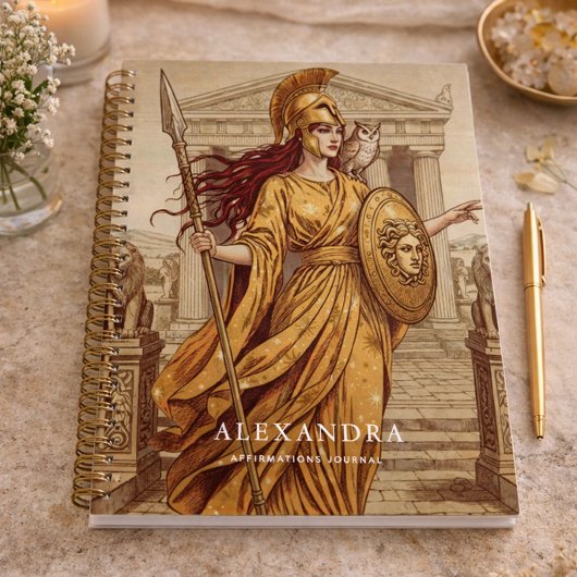 Personalized Athena Affirmation Journal Notizblock