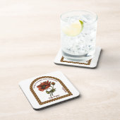 Personalized August Birth Month Flower Coaster Getränkeuntersetzer (Rechte Seite)