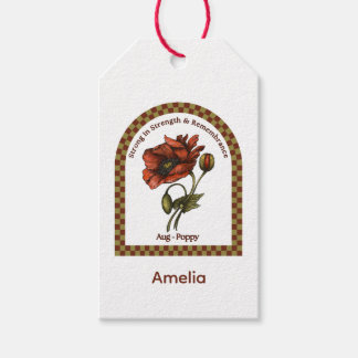 Personalized August Birth Month Flower Geschenkanhänger