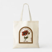 Personalized August Birth Month Flower Tote Bag Tragetasche (Rückseite)