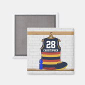 Personalized Aussie Rules Football Jersey BRY Magnet (Vorderseite/Rückseite)