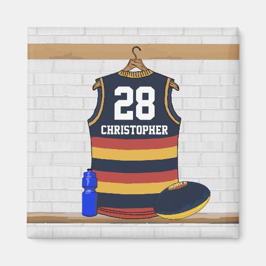 Personalized Aussie Rules Football Jersey BRY Magnet (Vorne)