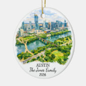 Personalized Austin Ornament, Custom Texas Keramik Ornament (Links)
